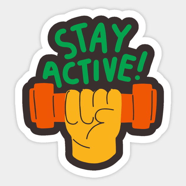 active shooter	|| Stay active Sticker by Moipa